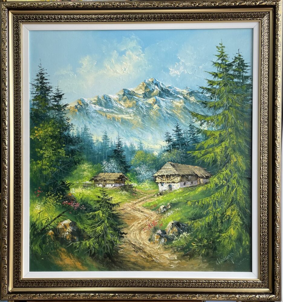 MONTANA CU DOUA CABANE